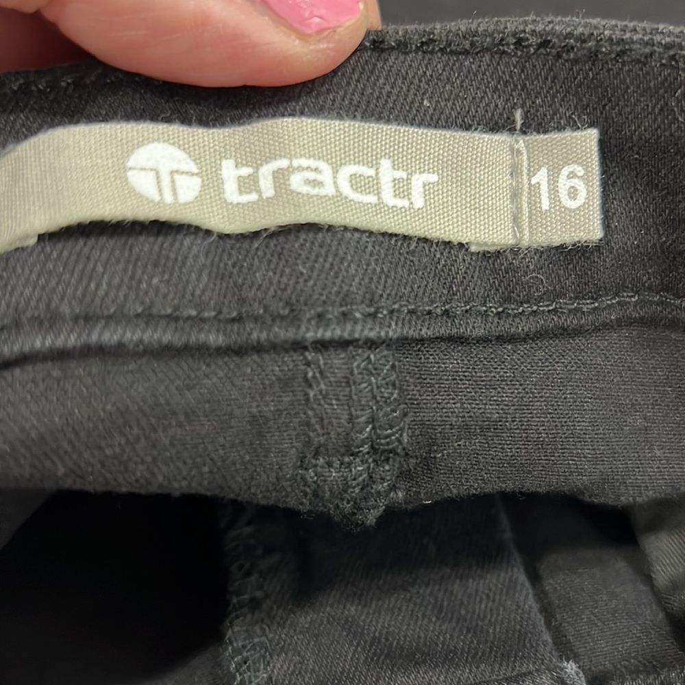 TRACTR Black Brittany cut off denim shorts girls size 16 NWT - Picture 12 of 16